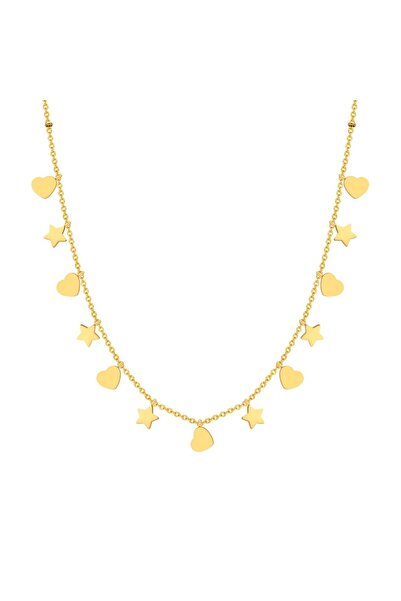 RAFINI Colier Celestial Love - Placat cu Aur 18K, Otel inoxidabil