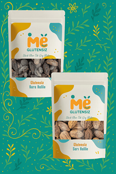 Glutensiz Me Glutensiz Tane Halile Seti 180 Gr Kara Halile Tane 180 Gr Tane Sarı Halile Tane (Saf, Doğal Orijinal