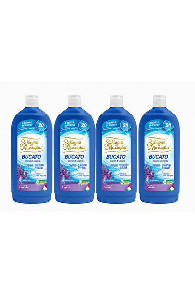 Schiuma di Marsiglia Lavender Promo Package – 4x1L for impeccable white and colored laundry