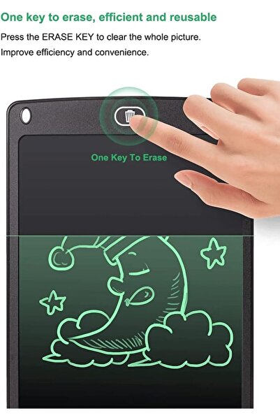 Generic Fend LCD 8.5 Inch Educational Learning Writing Tablet with Pen for Kids (Pack of 3) Blue, Red, Black