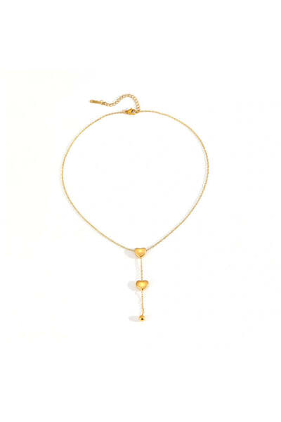 RAFINI Colier Twin Love - Placat cu Aur 18K, Otel inoxidabil