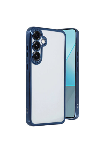 eco port غطاء حماية لهاتف سامسونج جالاكسي S25 مع حماية للكاميرا - لون أزرق غامق