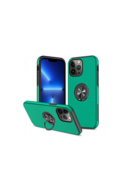 Marsilyan غطاء حماية لهاتف آيفون 13 برو مع حلقة النخبة - أخضر