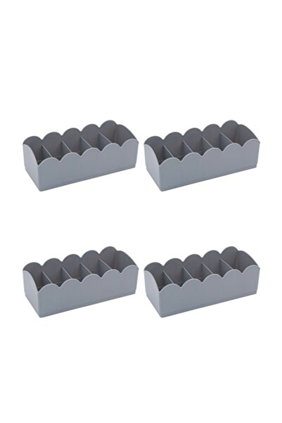 Wonderland Set of 4 drawer organizers, gray, 23 x 10 x 7.5 cm