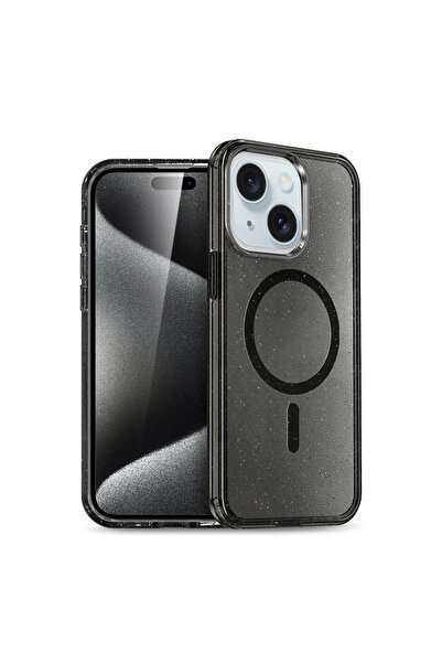 Marsilyan غطاء ماجسيف لجهاز آيفون 15 من جوكو - أسود