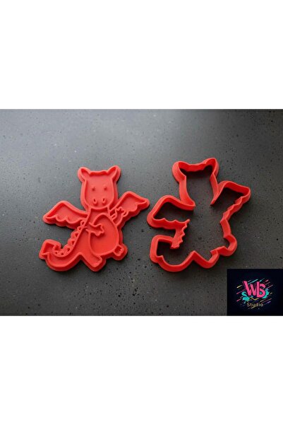 WLS studio Cute Dragon Cookie Mold and Sugar Dough Shaper