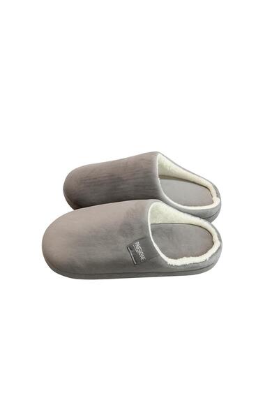 ALB TERLİK AYAKKABI SAN. TİC. LTD. ŞTİ. Solid Color Women's House Slippers - Warm and Comfortable Plush Winter Slippers with Fur Inside