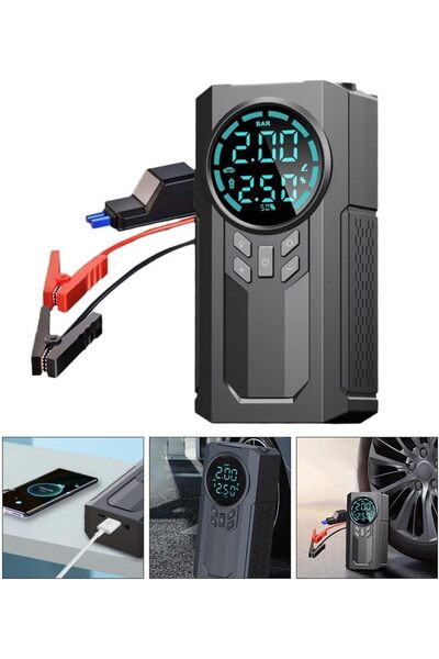 Generic Cargo Time JN-088D 8000mAh Smart Portable Car Jump Starter with Tire Pump & LED Light