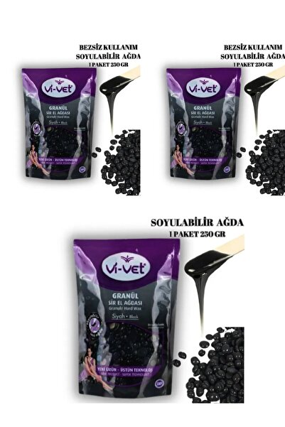 Vi-vet Vivet Soyulabilir Boncuk Black Ağda 3×250 GR