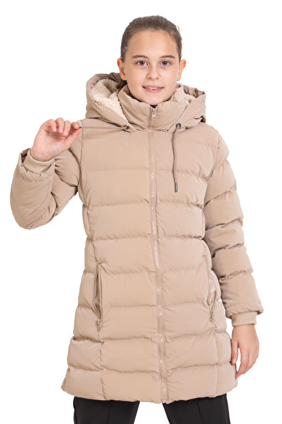 Garland Palton de iarnă pentru fete, cu interior de pluș, din material impermeabil Nova, cu croială îngustă