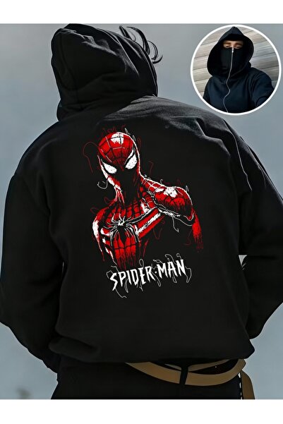 ship master سويت شيرت يونيسكس بقناع النينجا 3 Thread O قصة فضفاضة K بغطاء رأس...