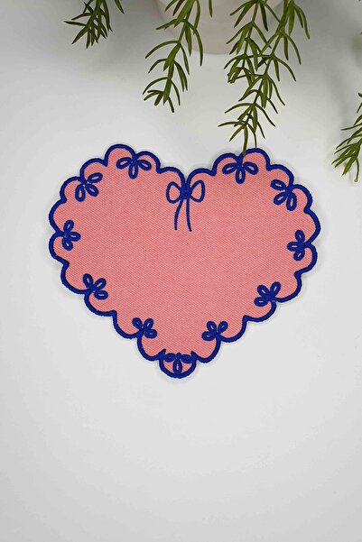 decofav مناديل كوكتيل من القماش المطرز باللون الأزرق أزرق بلون الكوبالت قطعة