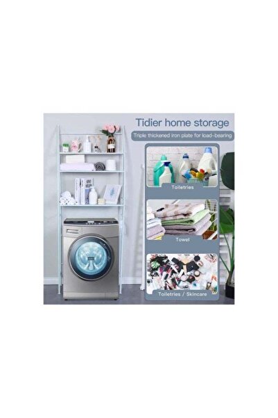 Generic Genrice 3 Layer Metal Washing Machine Storage Shelf Rack, Space Saver Organizer Holder