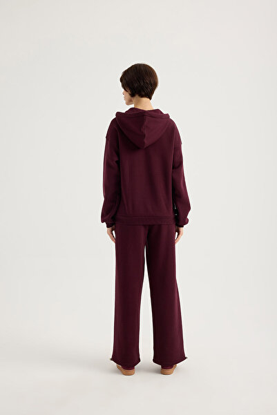 SEVİLEN Hooded Tracksuit Set with Assertive Print and Zipper Detail