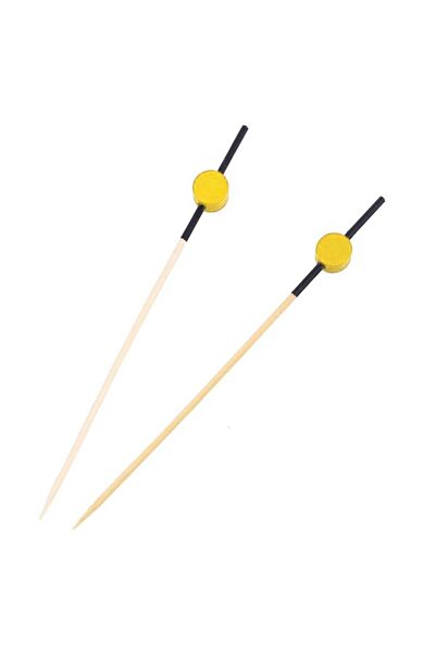 Mu Art أعواد أسنان من الخيزران (أصفر) 12 سم - 6 قطع