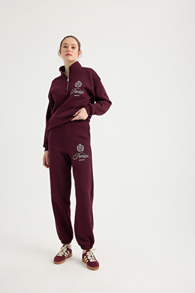 SEVİLEN Perclips Printed Zipper Collar Tracksuit Set