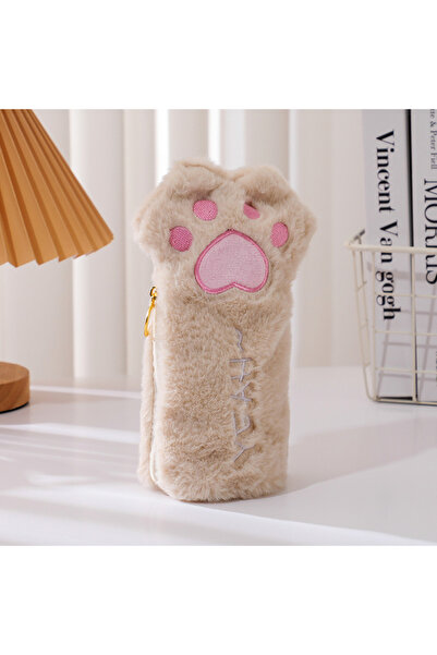 synshop Kawaii cat dog paw claw plush pencil holder pencil case makeup bag organizer luxury gift