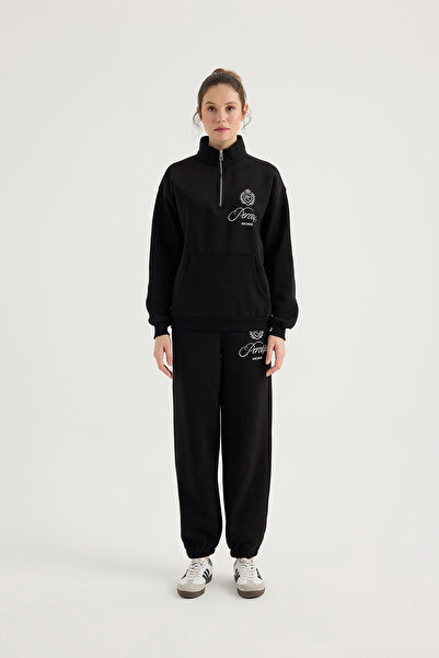 Sevilen Tekstil Σετ αθλητικής φόρμας Perclips με τύπωμα με φερμουάρ και γιακά...