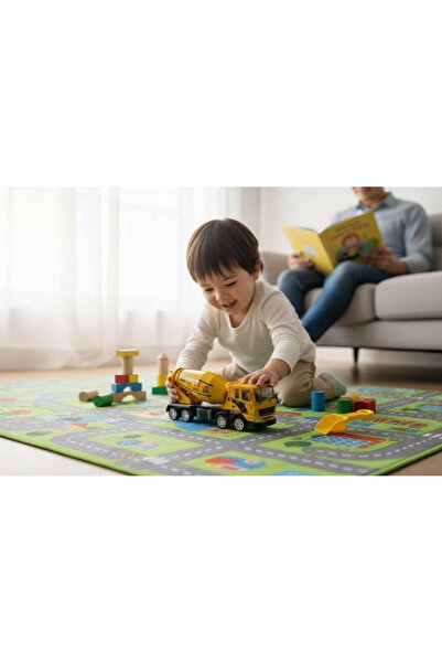 BuradaBuldun Plastic Mixer Truck Toy - 17 cm Construction Series