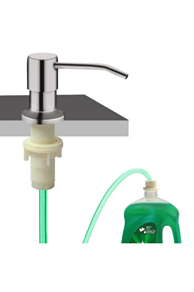 algoshop Liquid soap and detergent dispenser for sink, for countertops up to 5 cm, dispenser without tank