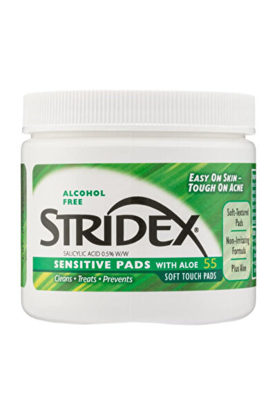 Stridex Aloe Vera Cotton Pads for Sensitive Skin - 55 pieces