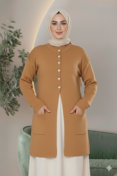 İmran Triko New Season Dizboy Women's Jacket - Beard Yarn, Collar Buttoned, Two Pockets, Casual, for Stylish Outfits