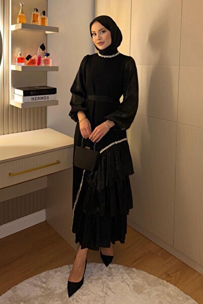 Şulemoda Giyim Βραδινό φόρεμα Ayaz Μαύρο