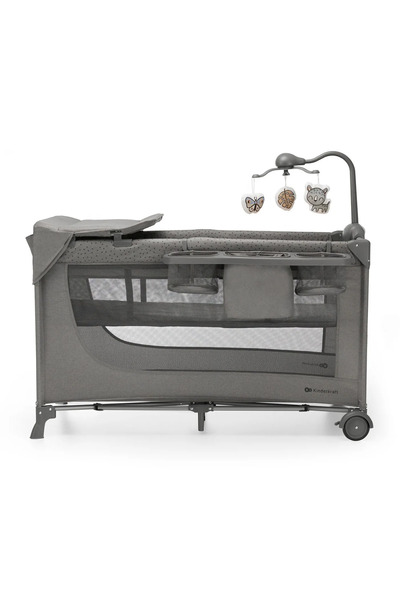 Kinderkraft Travel Cot JOY 2 with Accessories, Dark Grey
