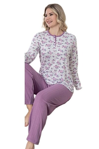 bipamuk Arden Winter Interlock Fabric Women's Pajama Set Soft Texture, Warm and Comfortable Design M/2Xl