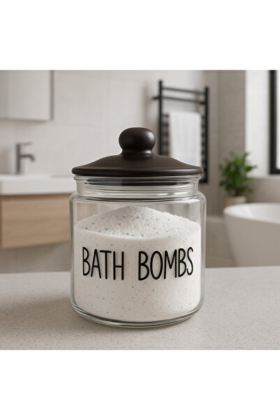 Paşabahçe BATH BOMBS Cam Kavanoz -Modern Banyo İçi Deterjan Saklama Kabı