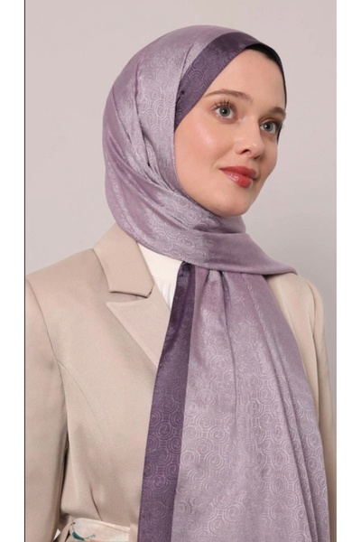 Levidor LİLA HALKA DESEN MONOGRAM ŞAL