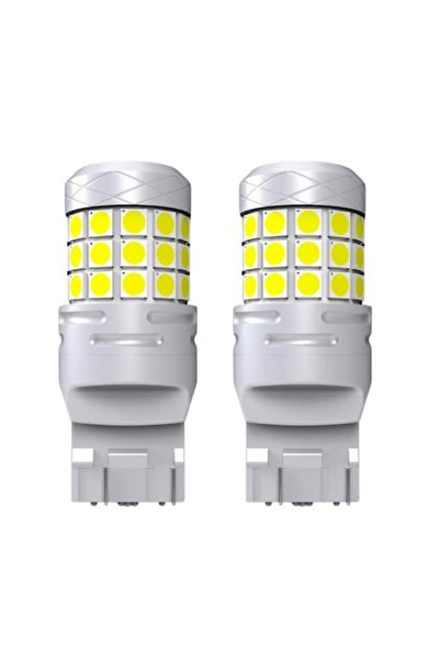 lumixauto Set de 2 becuri auto LED 42 SMD T20, 120W, 12/24V, 6000K, lentilă