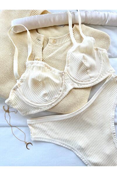 Feruzdesign Yellow Dali Cotton Underwire Suit