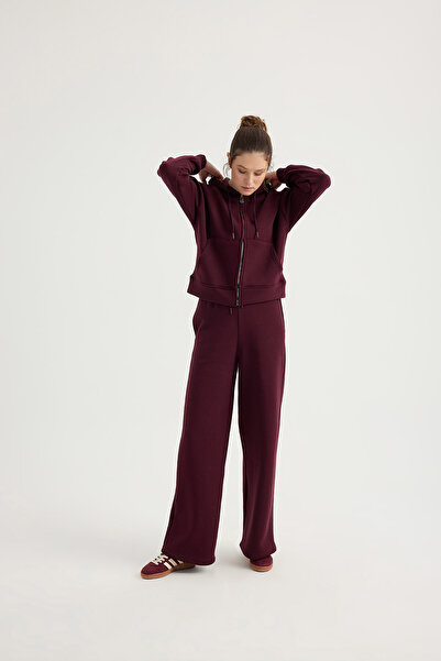 SEVİLEN Basic Fleece-Lined Zip Hoodie Set