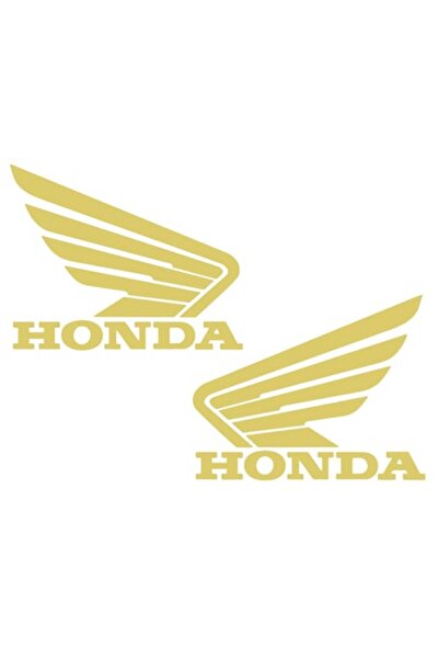 Oracal Set of 2 Honda Logo Wings stickers, 12cm each, gold