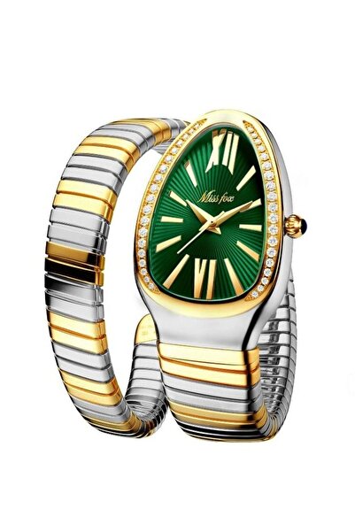 Mosh MISS FOX Luxury Gold Snake Diamond Quartz Women's Wrist Watch