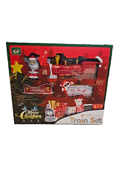 OEM Christmas Electric Train Set, Locomotive and Wagons with Track, 14 Pieces