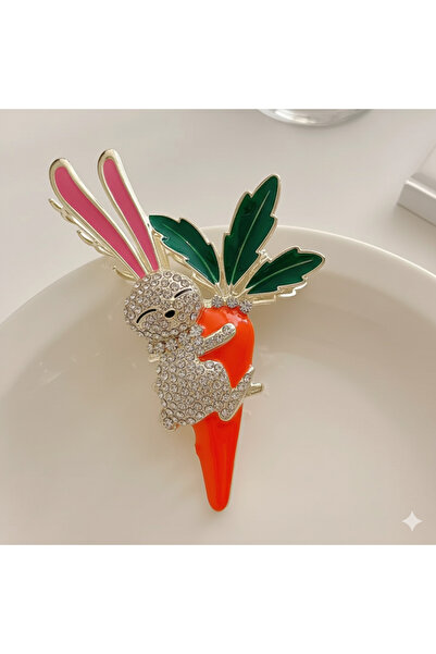 GÜLPEŞE Gold Metal Latch Buckle with Crystal Stone