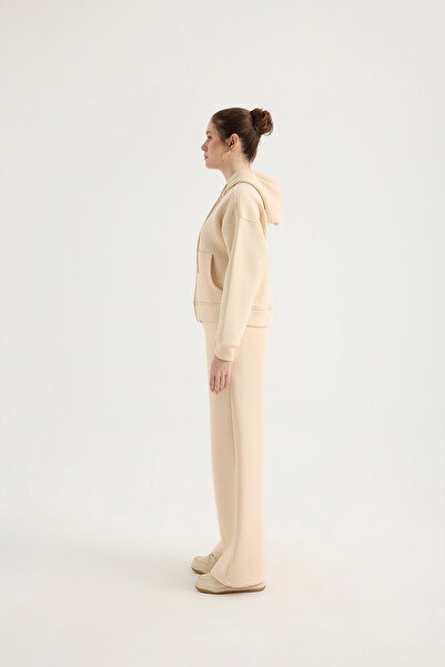 SEVİLEN Basic Fleece-Lined Zip Hoodie Set