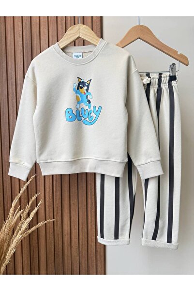 Palal Boys' Organic Cotton 3 Thread Fabric Sweatshirt and Sweatpants Set Kids