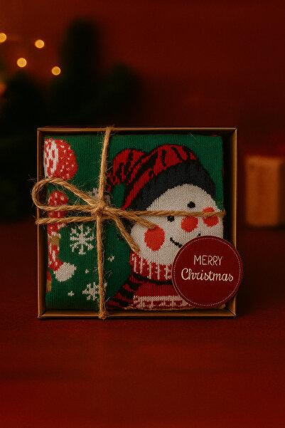 MEKİK BUTİK Boxed Christmas Gift - Unisex Christmas Socks - Boxed Gift Socks