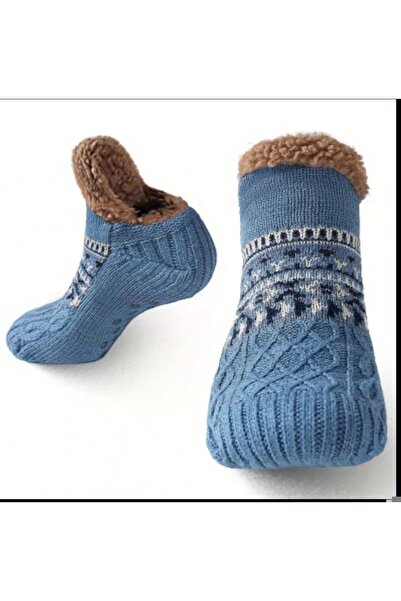 ORGANICYOU Jinan 1 Pair Men & Women Winter Warm Knitted Socks - Soft Thermal Anti-Slip Easy to Wear(L)