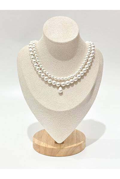 Zey Jewellery Nova İnci Kolye - İki Sıra İnci Kolye