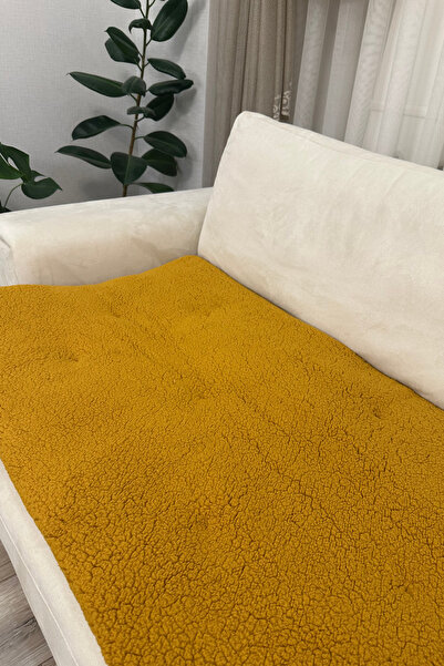 Bhoota Home 70X200 cm Plush Sofa Cover, Ecru Sofa Cushion, Fiber Filled Washa...