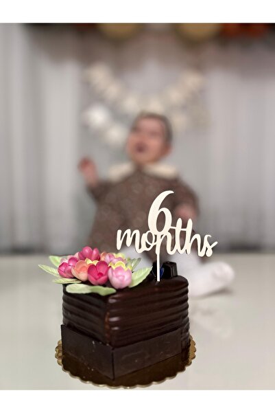 şeyma lazer 6 Aylık Pasta Süsü Ahşap