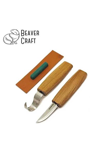 BeaverCraft S01 Ahşap Kuksa Kaşık Oyma Bıçağı Seti, 4 Parça