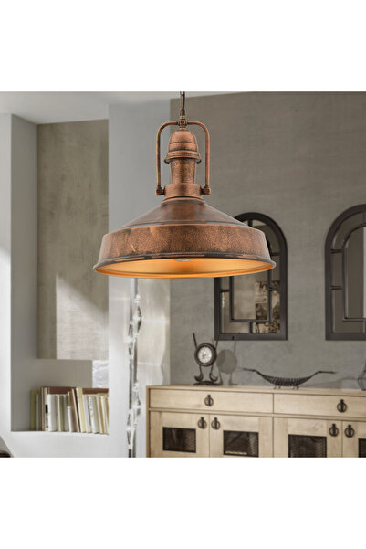 Retrolamp RTA110-101 Bakır Rengi Avize Tekli Sarkıt Retro Sarkıt Endüstriyel ...