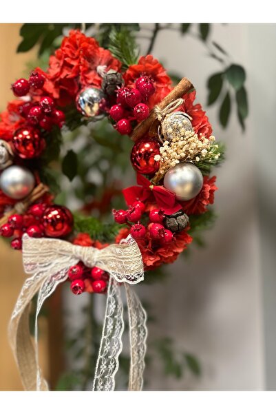 Marrone Червена коледна украса за врата