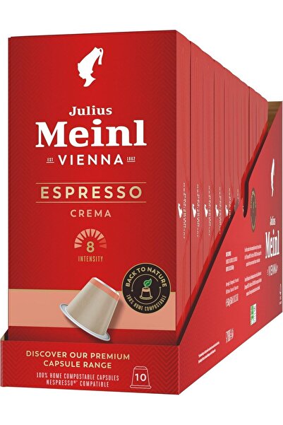 Julius Meinl : Espresso Crema, Nespresso Compatible, 100% biodegradable, 100 Capsules