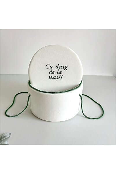 Botez Green Embroidery Sponge Suitcase Box